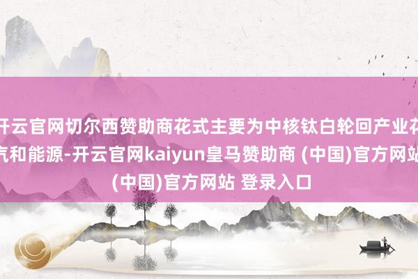 开云官网切尔西赞助商花式主要为中核钛白轮回产业花式提供蒸汽和能源-开云官网kaiyun皇马赞助商 (中国)官方网站 登录入口